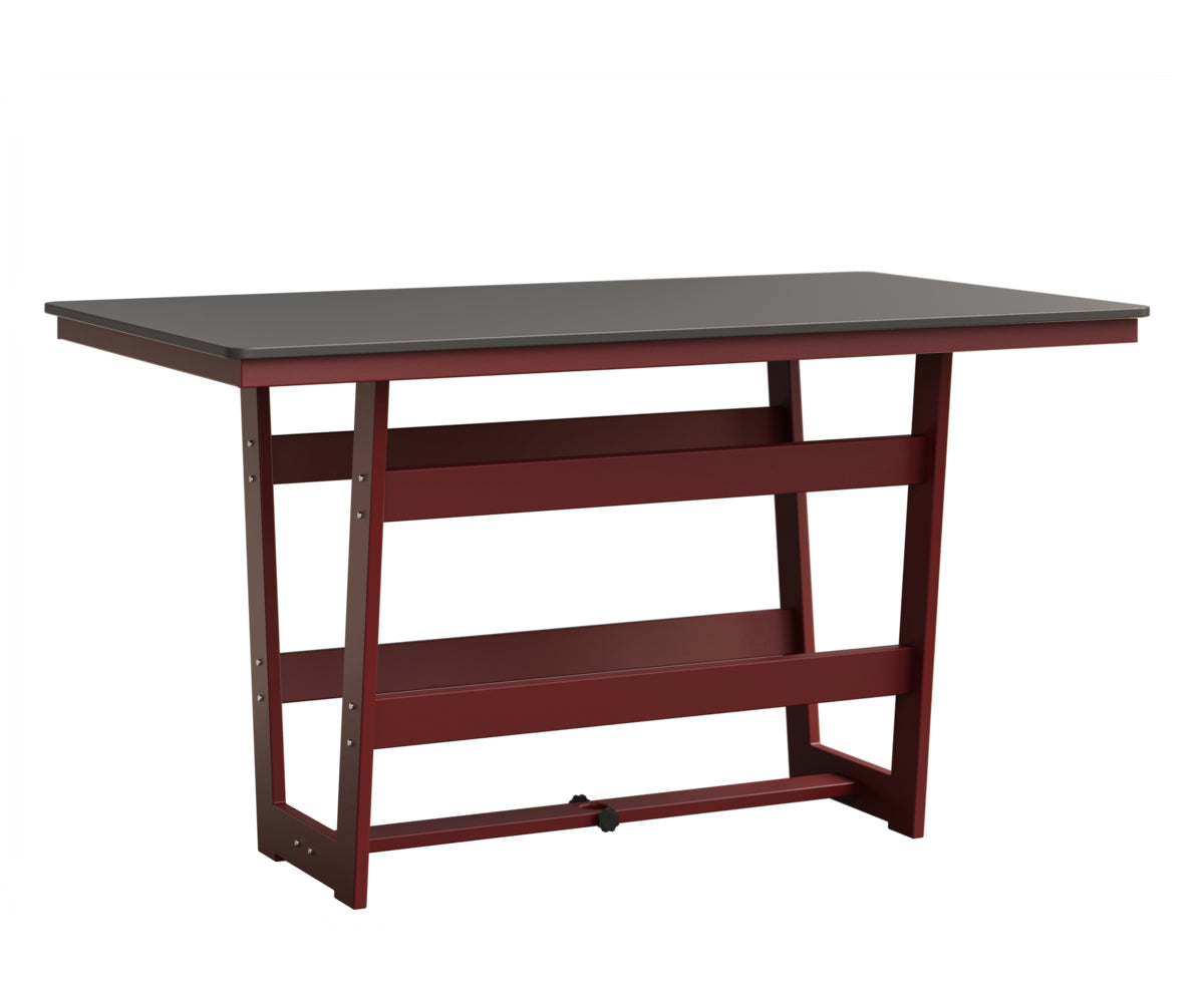 Berlin Gardens Hudson Bar Height 40" x 70" Rectangle Table with Hammered Top