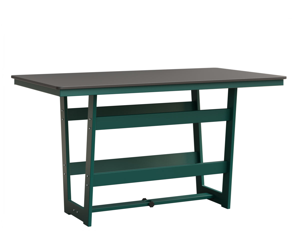 Berlin Gardens Hudson Bar Height 40" x 70" Rectangle Table with Hammered Top