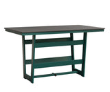 Berlin Gardens Hudson Bar Height 40" x 70" Rectangle Table with Hammered Top