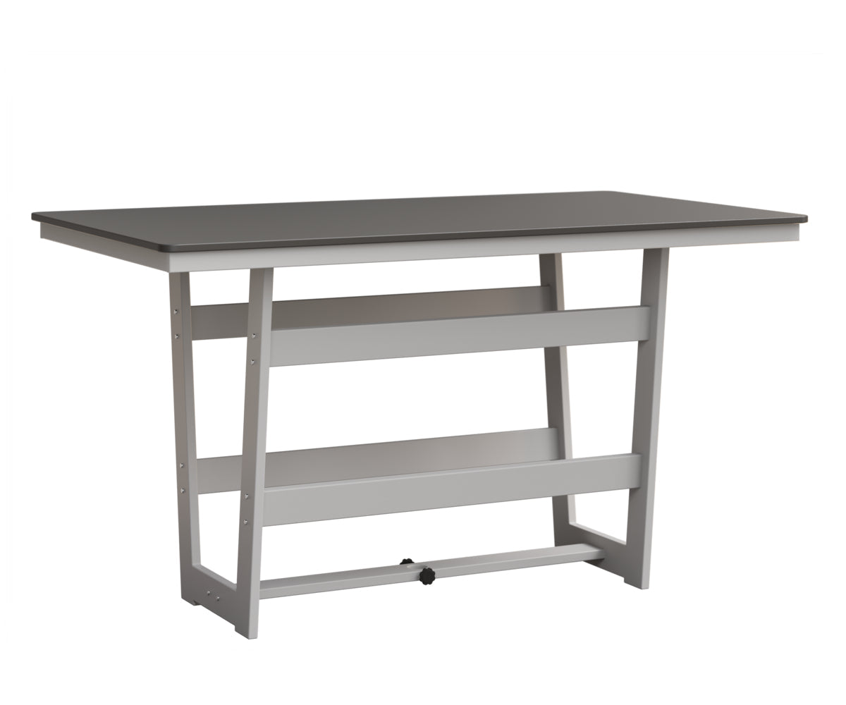Berlin Gardens Hudson Bar Height 40" x 70" Rectangle Table with Hammered Top