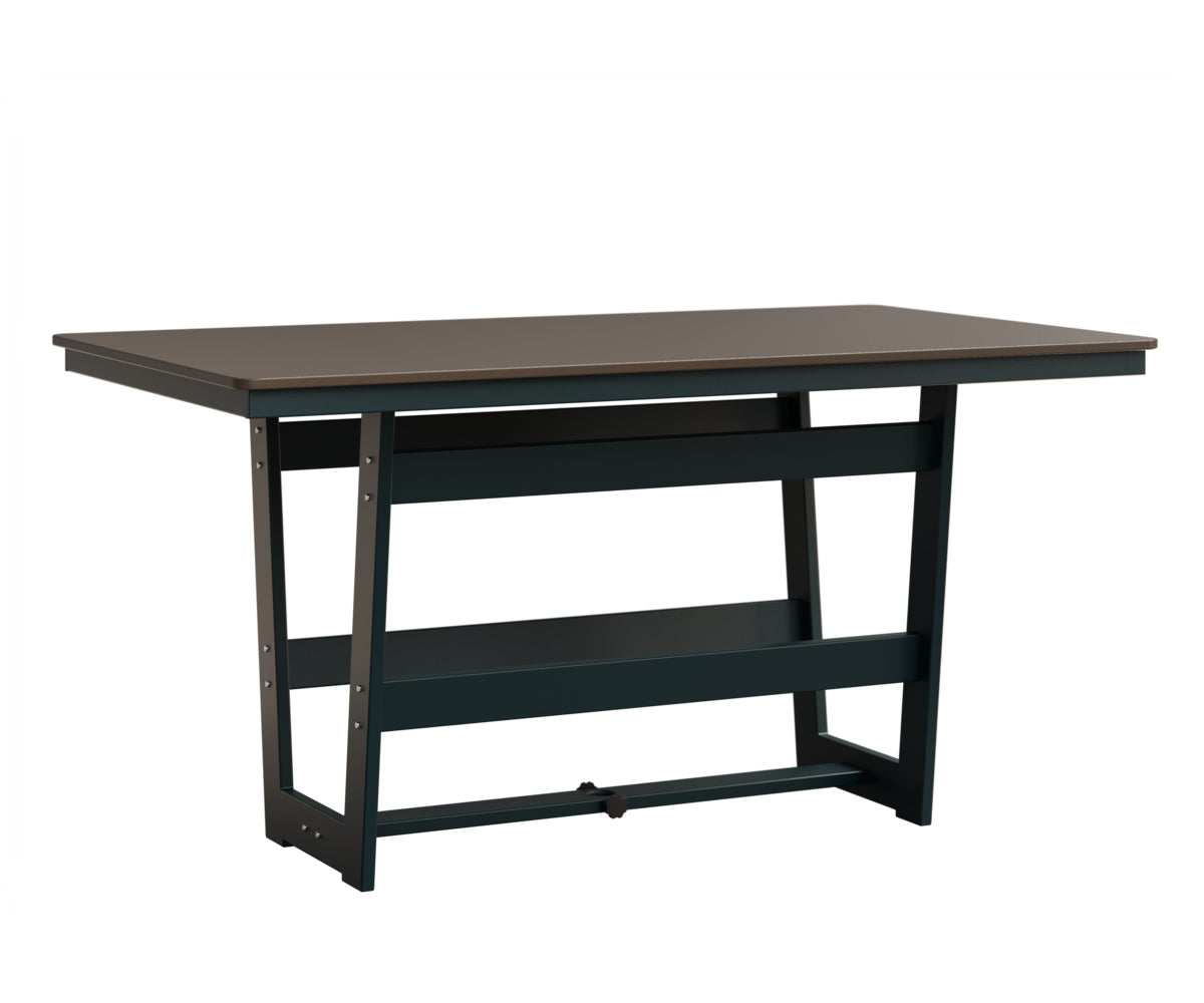 Berlin Gardens Hudson Counter Height 40" x 70" Rectangle Table with Hammered Top