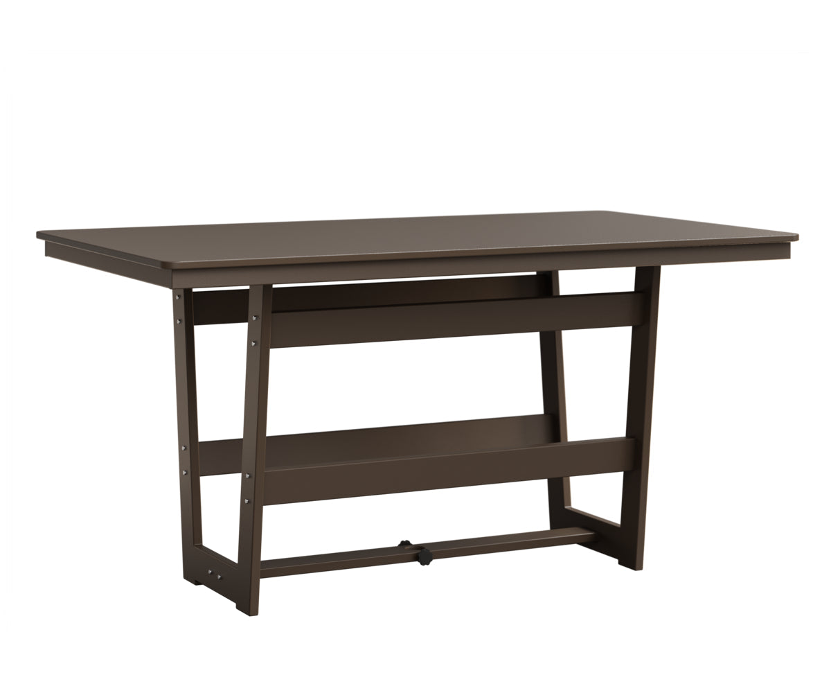 Berlin Gardens Hudson Counter Height 40" x 70" Rectangle Table with Hammered Top
