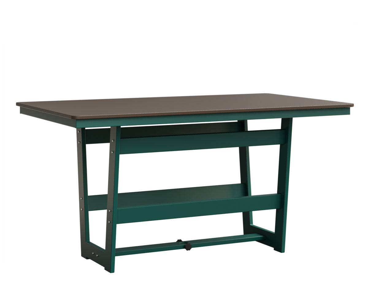 Berlin Gardens Hudson Counter Height 40" x 70" Rectangle Table with Hammered Top
