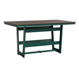 Berlin Gardens Hudson Counter Height 40" x 70" Rectangle Table with Hammered Top