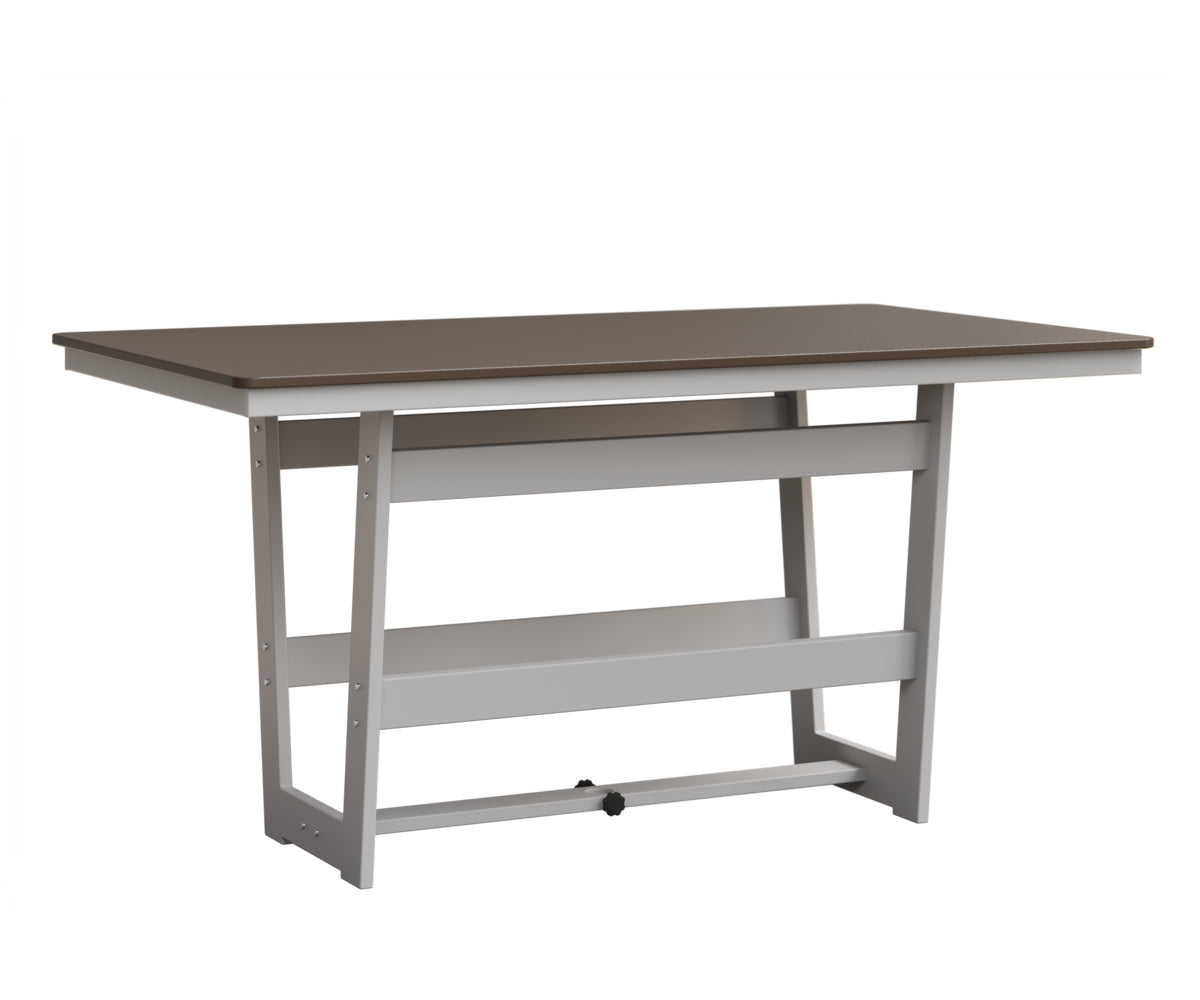 Berlin Gardens Hudson Counter Height 40" x 70" Rectangle Table with Hammered Top