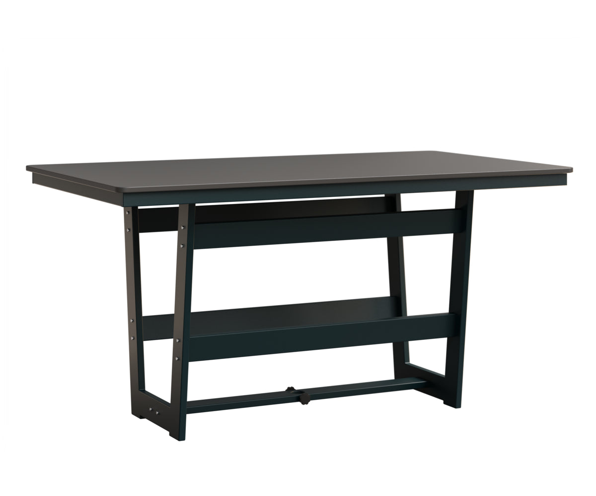 Berlin Gardens Hudson Counter Height 40" x 70" Rectangle Table with Hammered Top