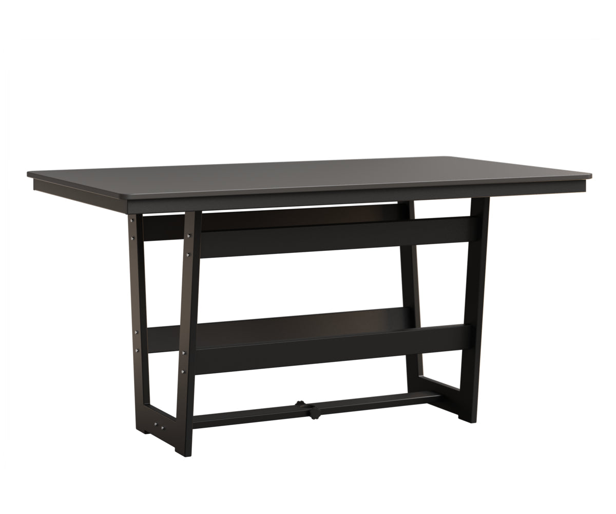 Berlin Gardens Hudson Counter Height 40" x 70" Rectangle Table with Hammered Top