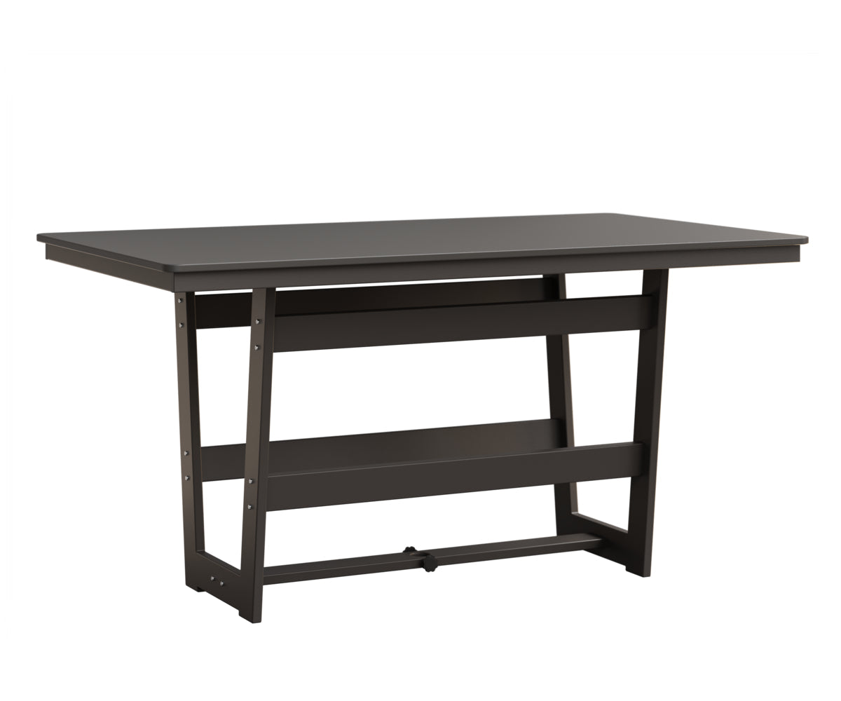 Berlin Gardens Hudson Counter Height 40" x 70" Rectangle Table with Hammered Top