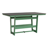 Berlin Gardens Hudson Counter Height 40" x 70" Rectangle Table with Hammered Top