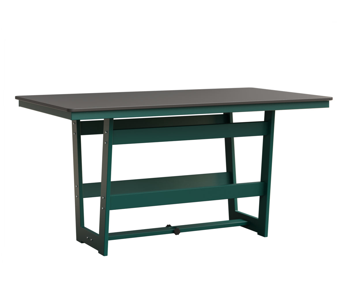 Berlin Gardens Hudson Counter Height 40" x 70" Rectangle Table with Hammered Top