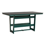 Berlin Gardens Hudson Counter Height 40" x 70" Rectangle Table with Hammered Top