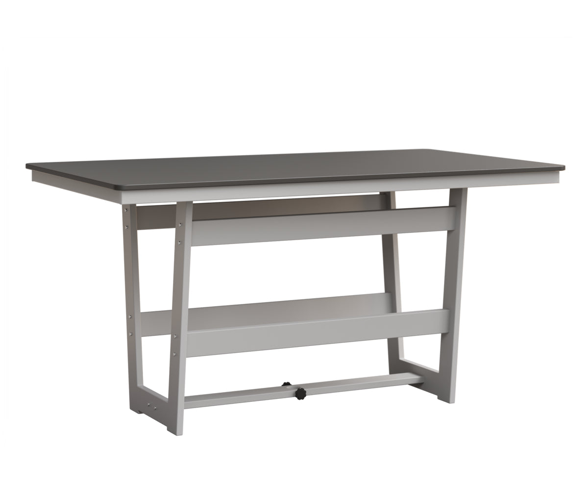Berlin Gardens Hudson Counter Height 40" x 70" Rectangle Table with Hammered Top