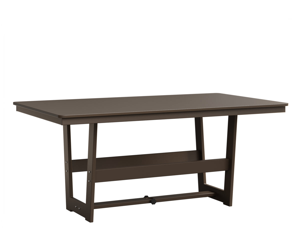 Berlin Gardens Hudson Dining Height 40" x 70" Rectangle Table with Hammered Top