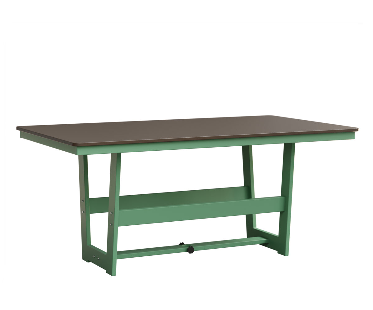 Berlin Gardens Hudson Dining Height 40" x 70" Rectangle Table with Hammered Top