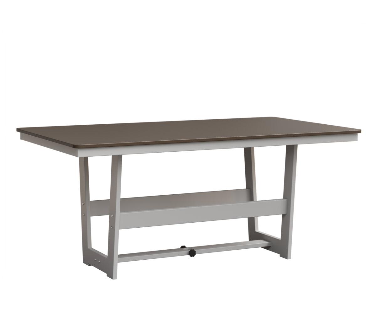 Berlin Gardens Hudson Dining Height 40" x 70" Rectangle Table with Hammered Top