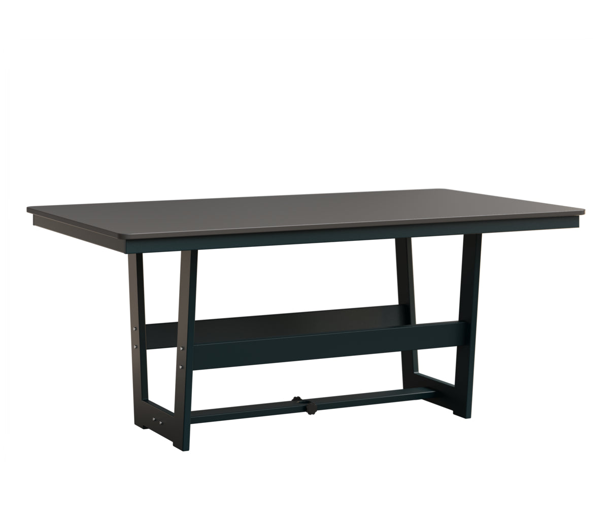 Berlin Gardens Hudson Dining Height 40" x 70" Rectangle Table with Hammered Top