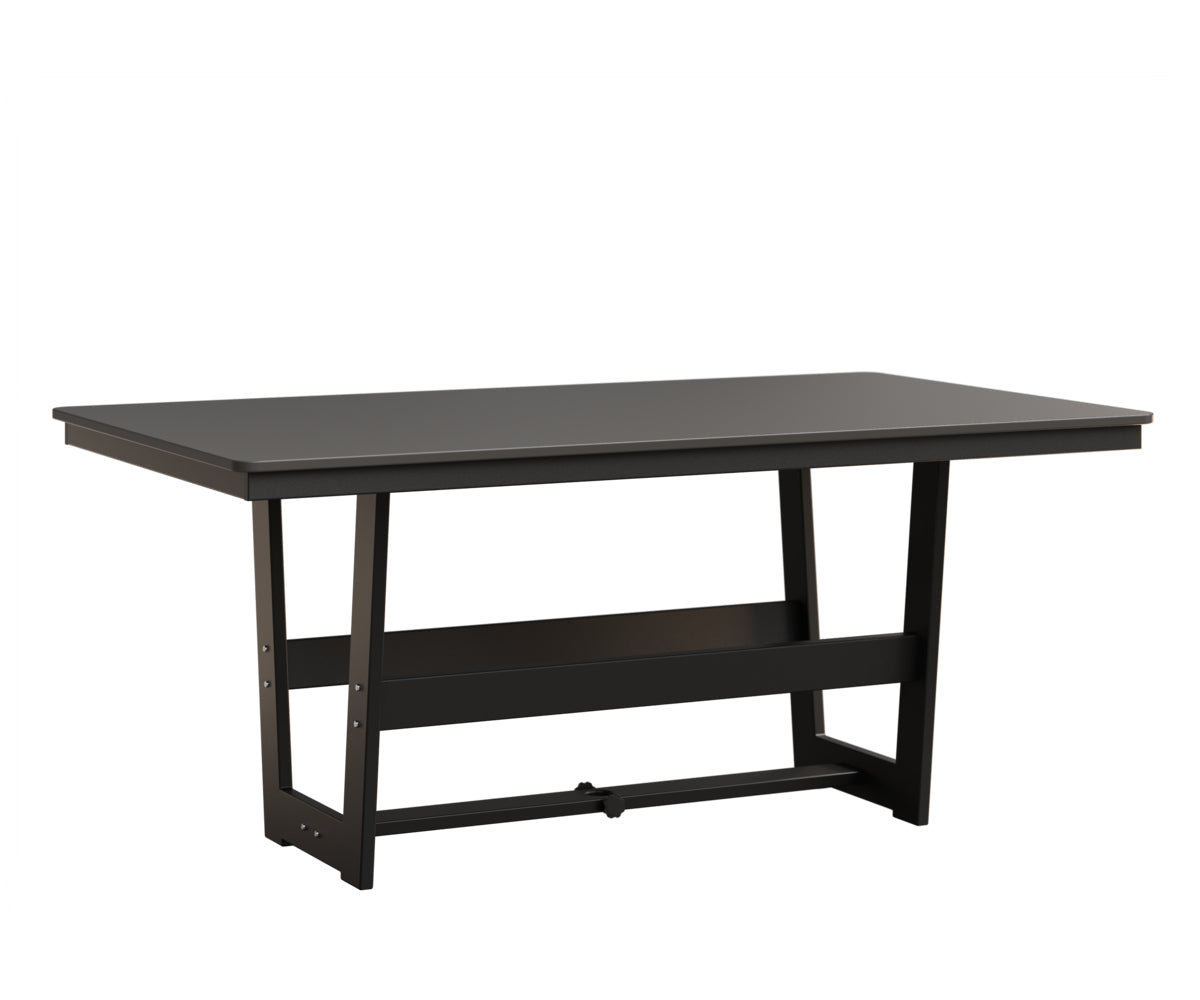 Berlin Gardens Hudson Dining Height 40" x 70" Rectangle Table with Hammered Top