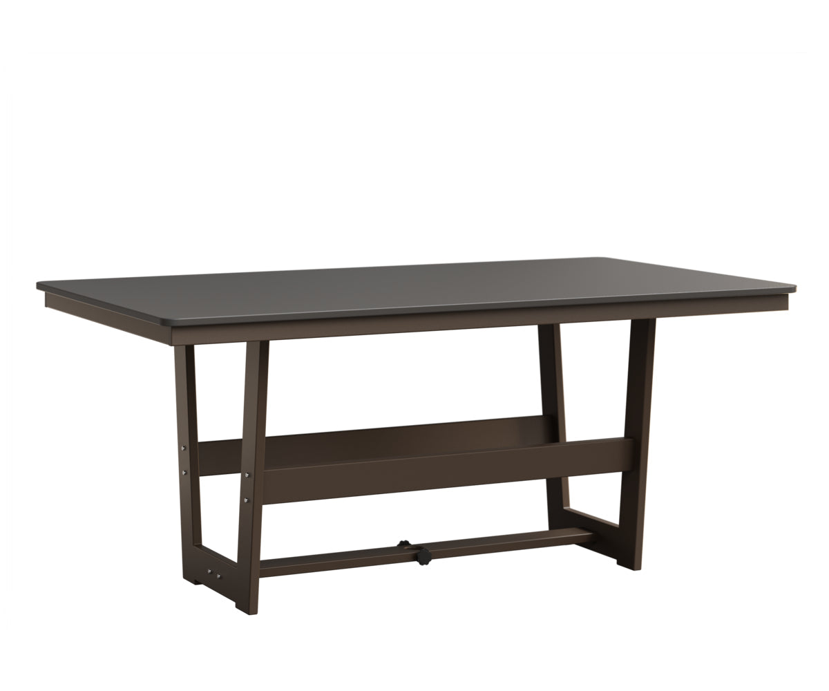 Berlin Gardens Hudson Dining Height 40" x 70" Rectangle Table with Hammered Top