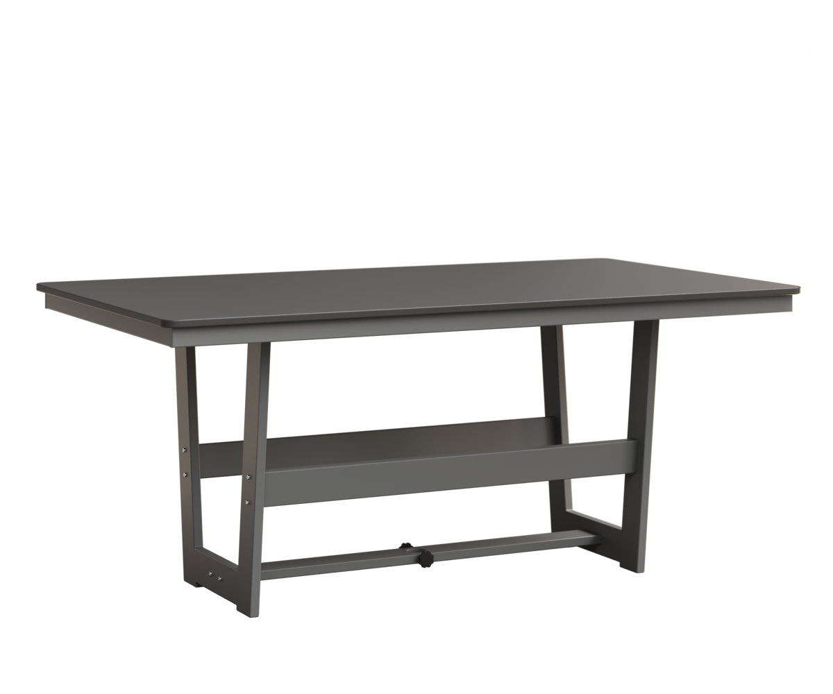 Berlin Gardens Hudson Dining Height 40" x 70" Rectangle Table with Hammered Top
