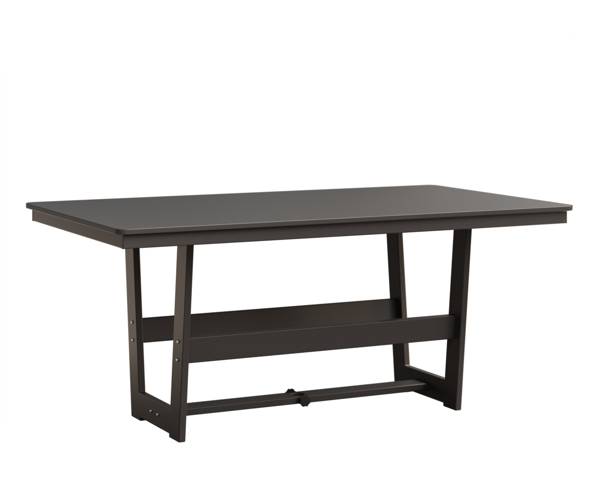 Berlin Gardens Hudson Dining Height 40" x 70" Rectangle Table with Hammered Top