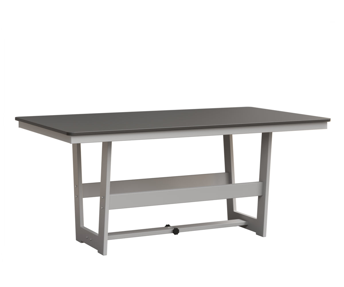Berlin Gardens Hudson Dining Height 40" x 70" Rectangle Table with Hammered Top