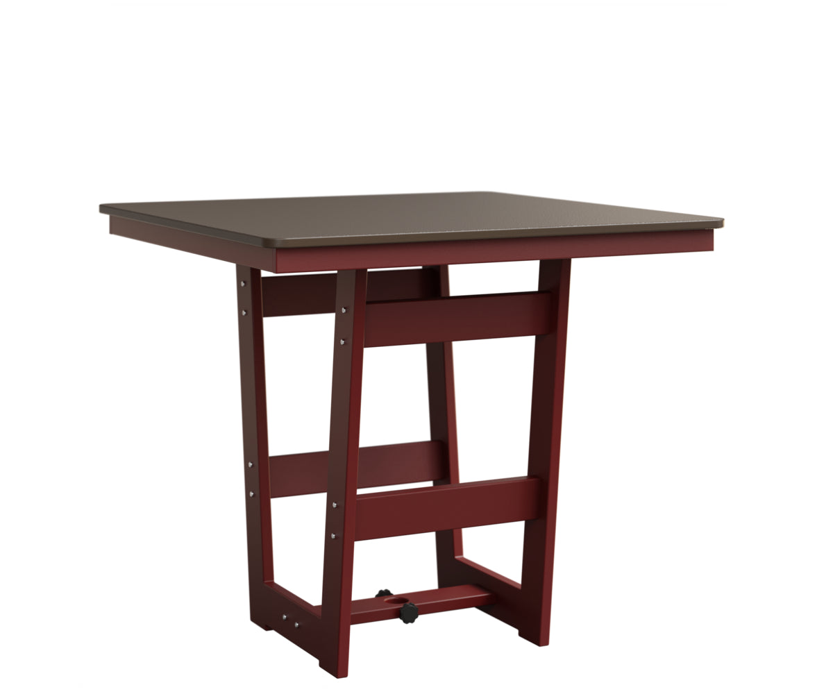 Berlin Gardens Hudson Bar Height 40" x 40" Square Table with Hammered Top