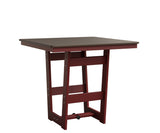 Berlin Gardens Hudson Bar Height 40" x 40" Square Table with Hammered Top