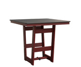 Berlin Gardens Hudson Bar Height 40" x 40" Square Table with Hammered Top