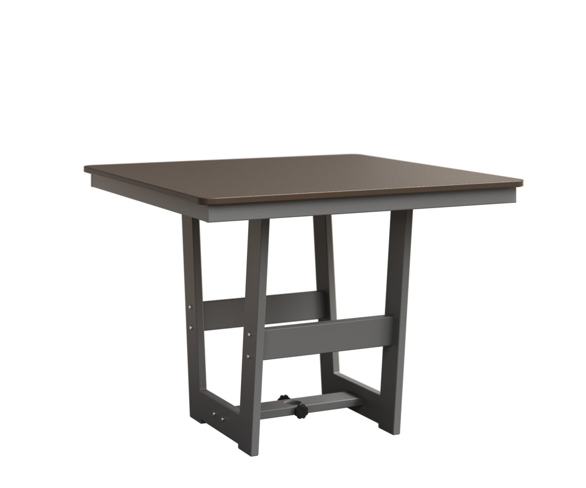 Berlin Gardens Hudson Dining Height 40" x 40" Square Table with Hammered Top