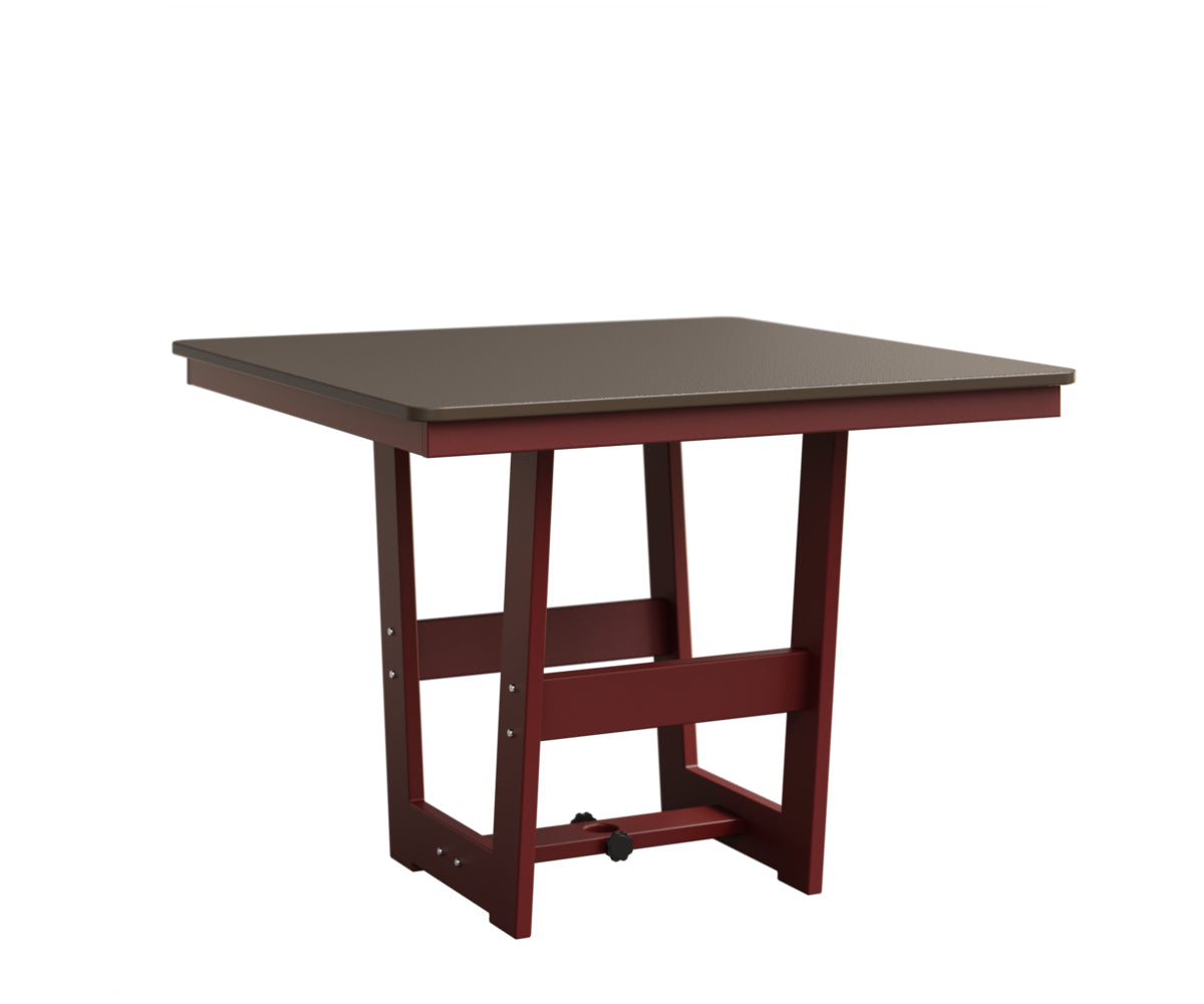 Berlin Gardens Hudson Dining Height 40" x 40" Square Table with Hammered Top