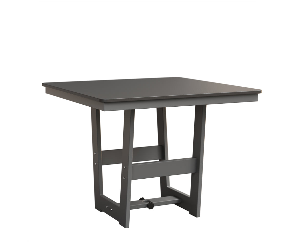 Berlin Gardens Hudson Dining Height 40" x 40" Square Table with Hammered Top
