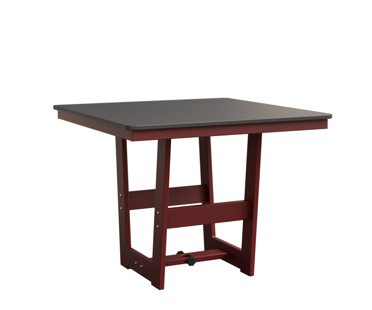 Berlin Gardens Hudson Dining Height 40" x 40" Square Table with Hammered Top