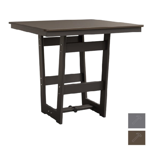 Berlin Gardens Hudson Bar Height 40" x 40" Square Table with Hammered Top