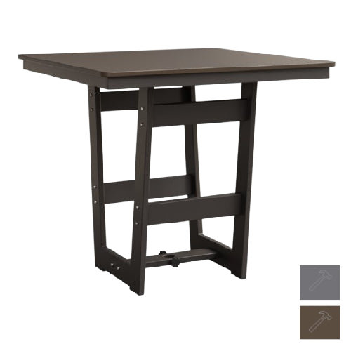 Berlin Gardens Hudson Counter Height 40" x 40" Square Table with Hammered Top