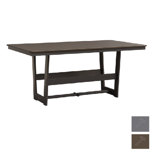 Berlin Gardens Hudson Dining Height 40" x 70" Rectangle Table with Hammered Top