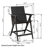 Berlin Gardens Kinsley Counter Arm Chair