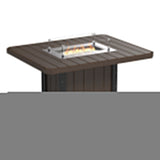 LuxCraft Lumin Fire Table 62" Rectangular - Bar Height