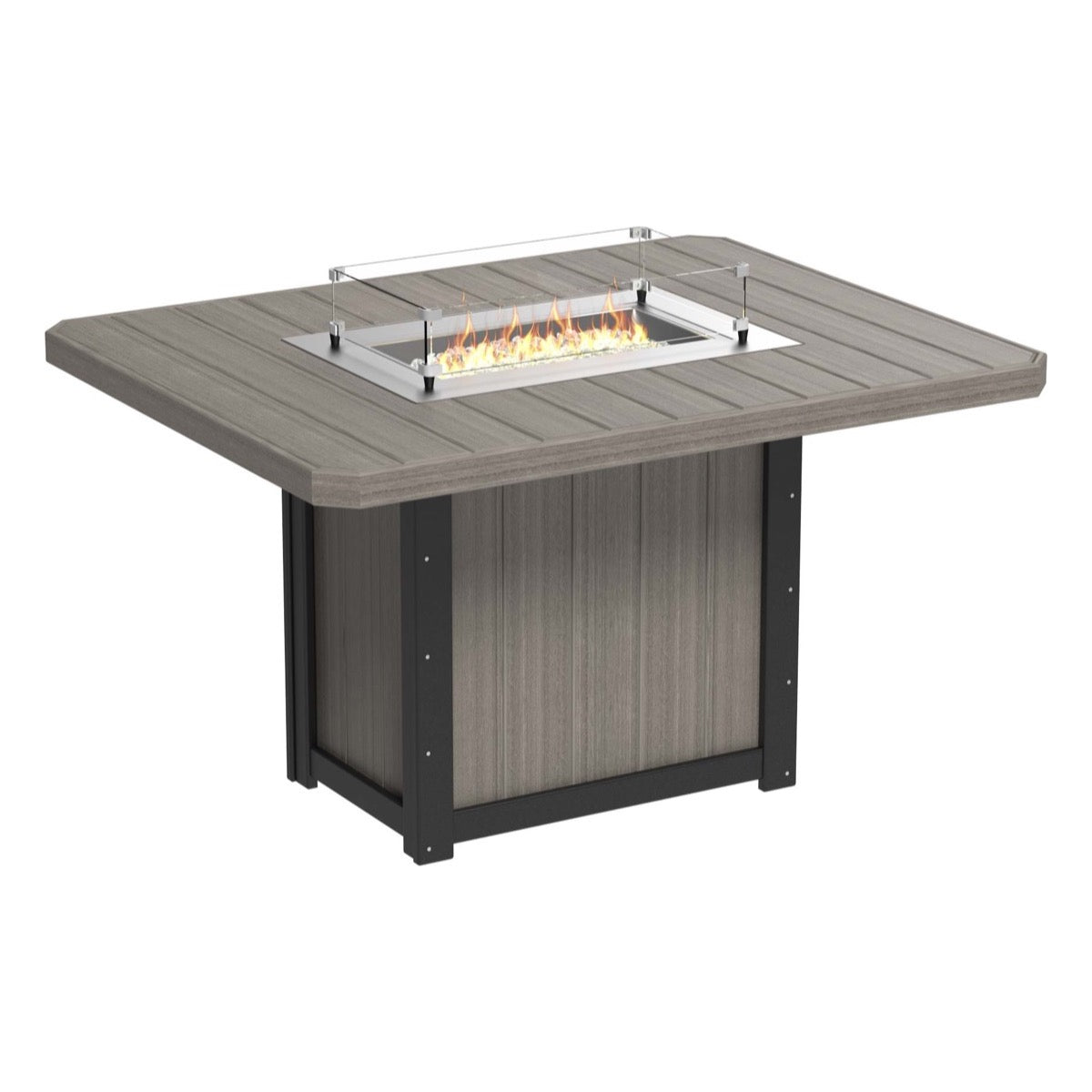 LuxCraft Lumin Fire Table 62" Rectangular - Bar Height