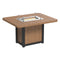 LuxCraft Lumin Fire Table 62" Rectangular - Counter Height