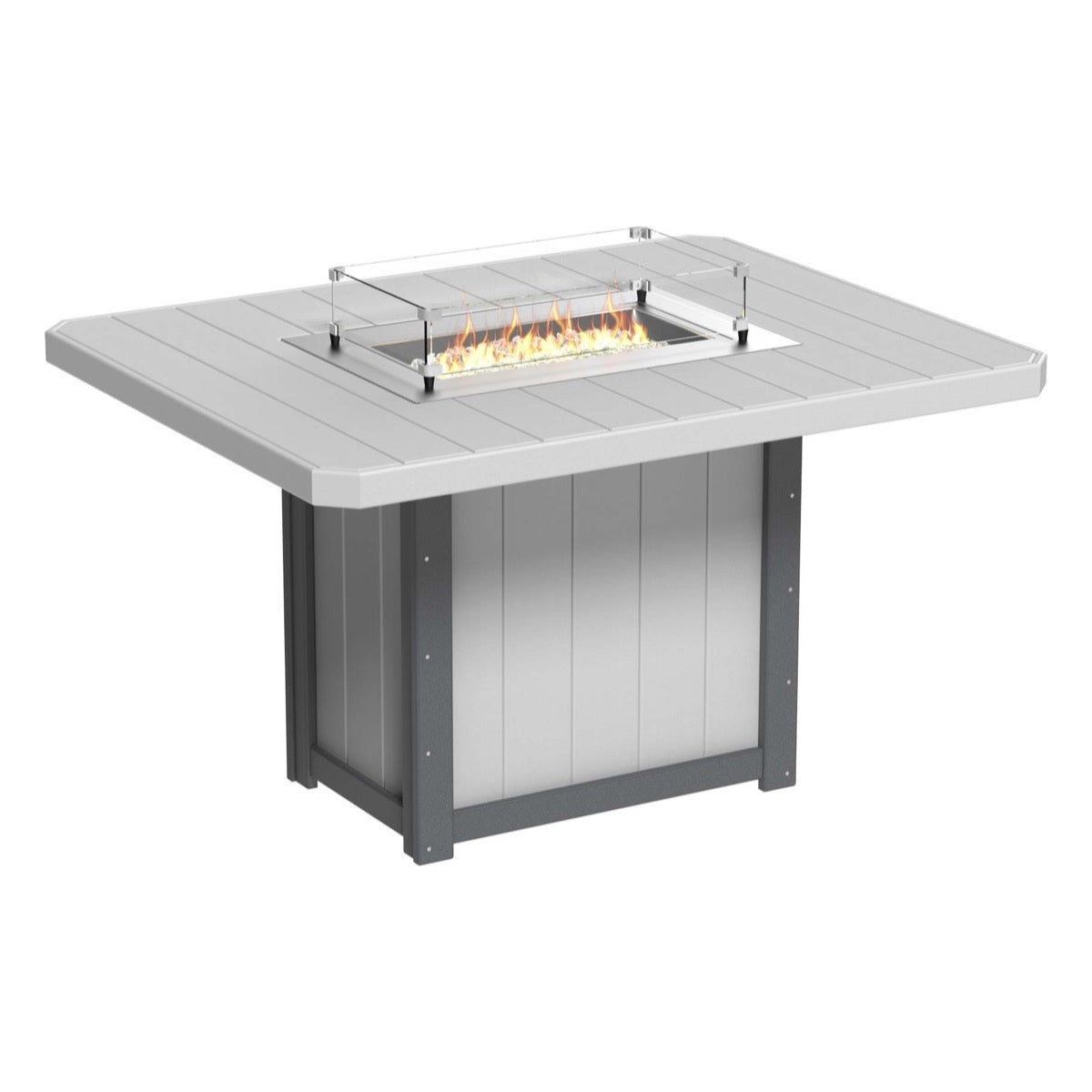 LuxCraft Lumin Fire Table 62" Rectangular - Counter Height