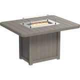 LuxCraft Lumin Fire Table 62" Rectangular - Counter Height