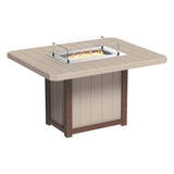 LuxCraft Lumin Fire Table 62" Rectangular - Counter Height