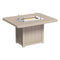 LuxCraft Lumin Fire Table 62" Rectangular - Counter Height