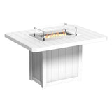 LuxCraft Lumin Fire Table 62" Rectangular - Counter Height