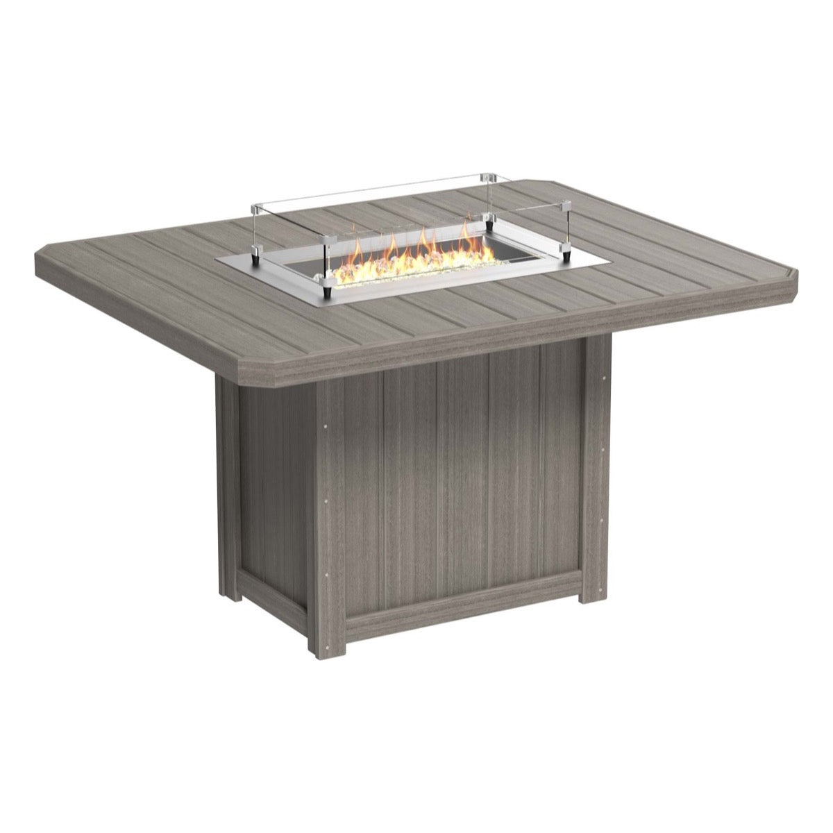LuxCraft Lumin Fire Table 62" Rectangular - Dining Height