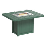 LuxCraft Lumin Fire Table 62" Rectangular - Dining Height