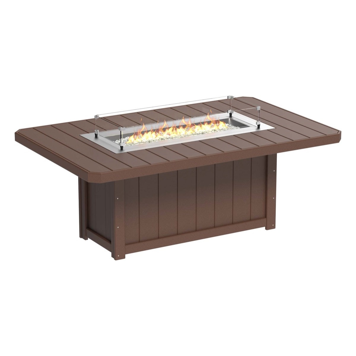 LuxCraft Lumin Fire Table 79" Rectangular - Bar Height