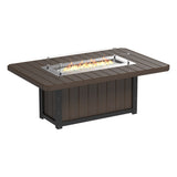 LuxCraft Lumin Fire Table 79" Rectangular - Counter Height
