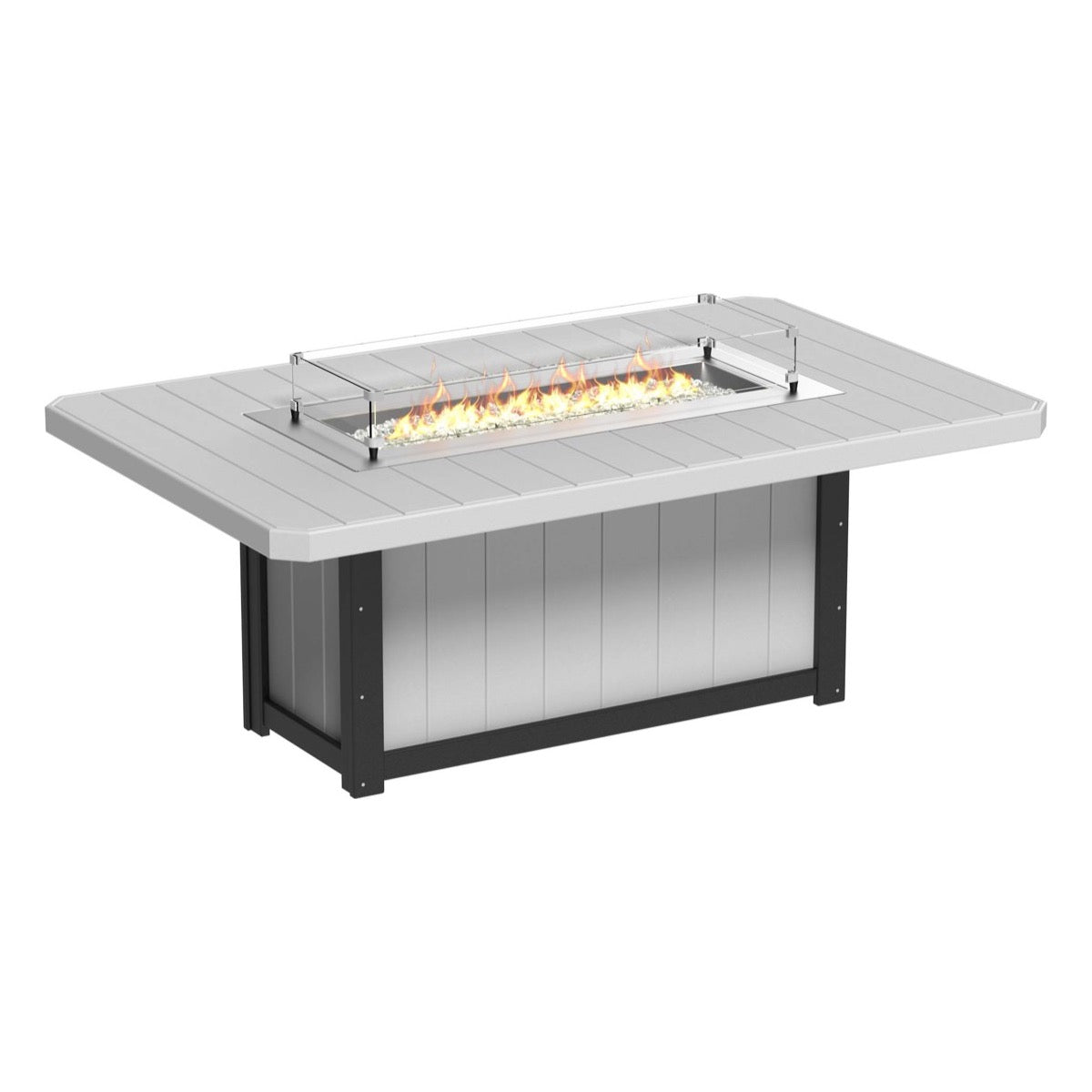 LuxCraft Lumin Fire Table 79" Rectangular - Counter Height