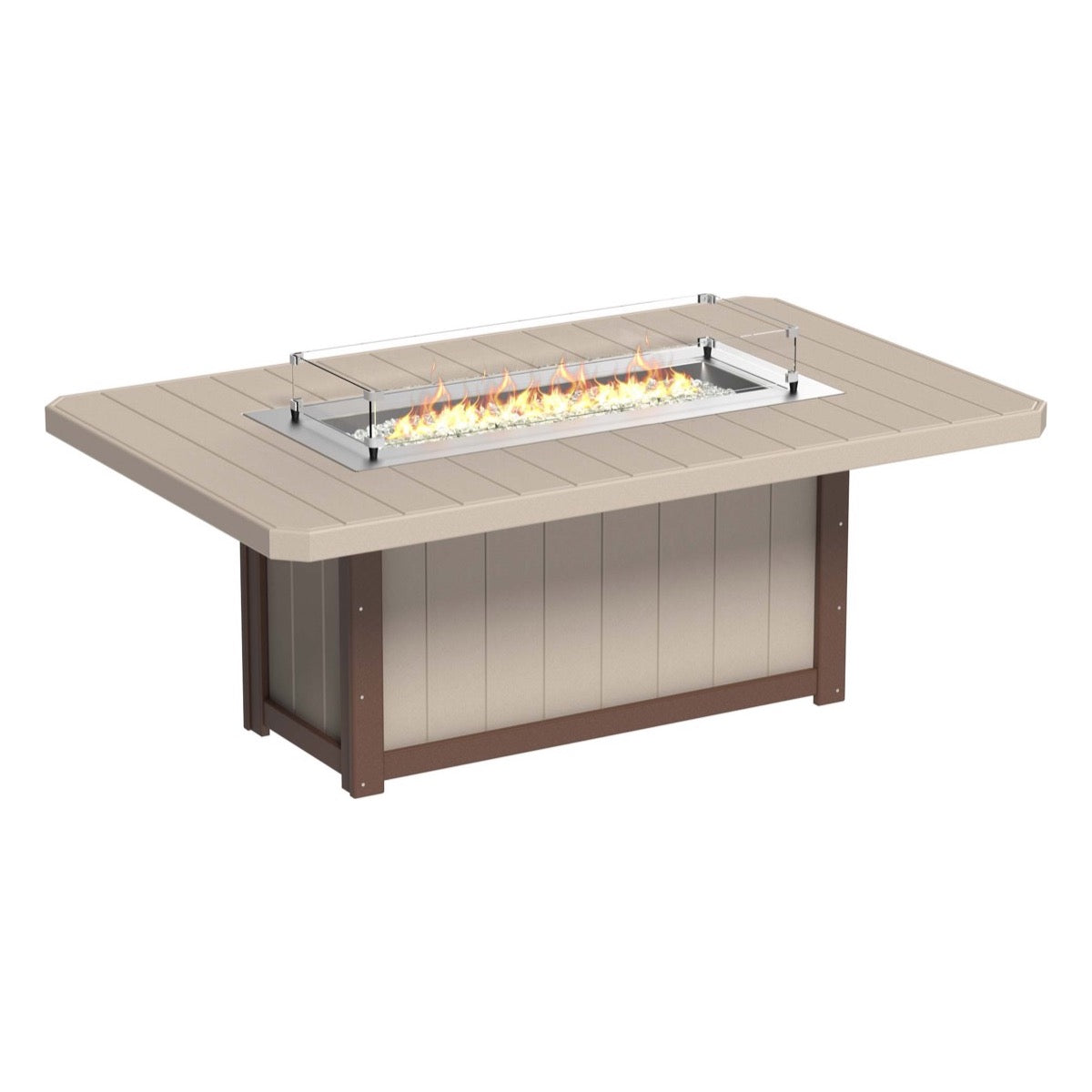 LuxCraft Lumin Fire Table 79" Rectangular - Dining Height